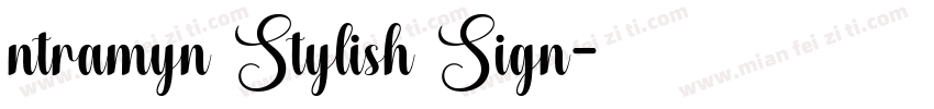 ntramyn Stylish Sign字体转换